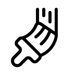 wall paint brush icon with line style, perfect for user interface projects