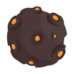 Vector cartoon planet of isolated objects