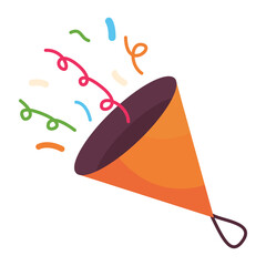 Birthday party print featuring vector illustration