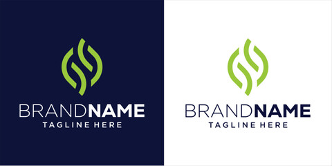 Creative Letter S Leaf Logo Design, Organic Vector S, Design Inspiration, Illustration, Vector