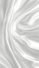 Obraz premium Abstract White Background, Luxury Cloth Waving, Soft Focus Texture, Elegant Flowing Silk Material