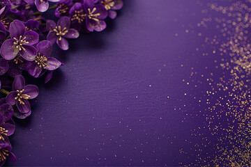 Violet color floral background design