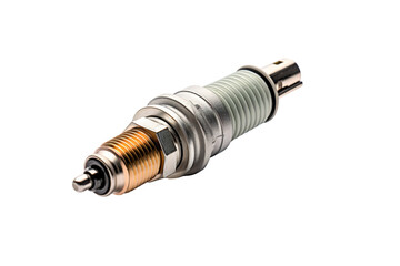 A Close Up of a Spark Plug, Ready to Ignite the Engine on a Clear PNG or White Background.