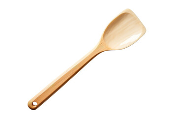 A Simple Wooden Spoon, Ready To Stir Culinary Magic on a Clear PNG or White Background.