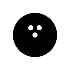 Obraz premium Bowling ball silhouette icon with simple and modern design
