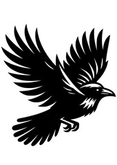 Raven SVG, Crow SVG, Bird SVG, Hunting SVG, Predator SVG, Eagle SVG, Hawk SVG, Pigeon SVG, Feathers SVG, Raven Silhouette, Raven Vector, Clipart, Cut file for Cricut SVG, JPG, PNG