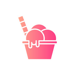 Fototapeta premium ice cream gradient icon