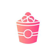 ice cream tub gradient icon