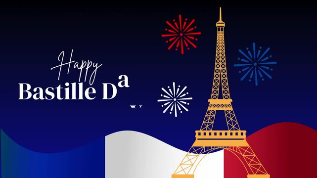 Happy Bastille Day July 14. Celebrate French National Day