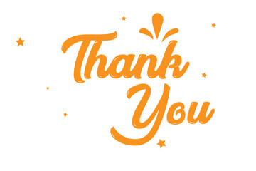 Thank You. Hand lettering Thank You for holiday Thanksgiving Day, vintage graphic, banner, poster. Greeting card calligraphy thank you, postcard for holiday Thanksgiving Day. Vector Illustration