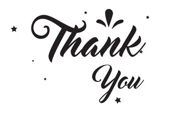 Thank You. Hand lettering Thank You for holiday Thanksgiving Day, vintage graphic, banner, poster. Greeting card calligraphy thank you, postcard for holiday Thanksgiving Day. Vector Illustration