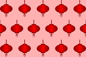 Simple Chinese lanterns vector illustration.