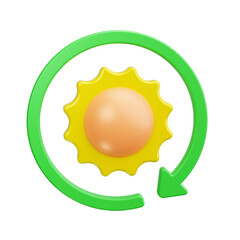 sun 3d render icon