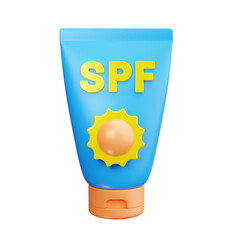 sunscreen 3d render icon