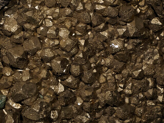 Pyrite the fool's gold in Colombian emerald mine