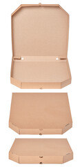 brown pizza box merchandise branding set template