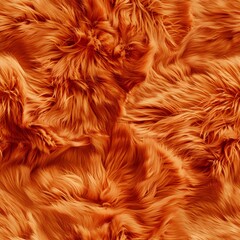 Soft and fluffy orange fur texture with gentle waves. The image conveys a warm and cozy feeling