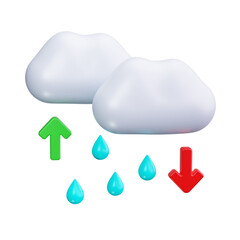 water cycle 3d render icon