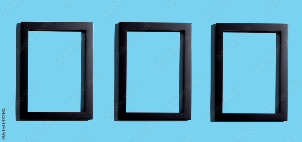 Poster blank rectangle picture frames with copy space