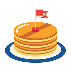 National Pancake Day Typography Vector Illustration Art