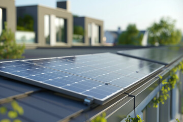 solar energy panels on a rooftop