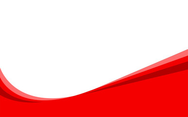 red wave stripe for banner, wave graphic for corner border, wave curve for bottom poster and card