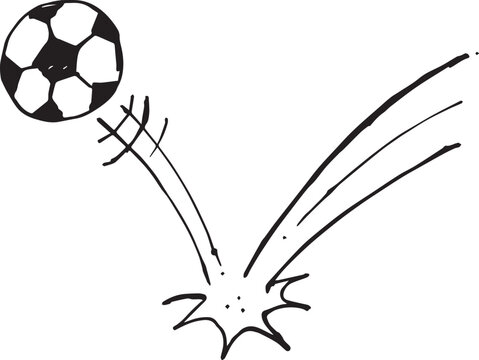 hand drawn doodle bounce back sport ball vector illustration
 