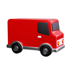 delivery van 3d render icon