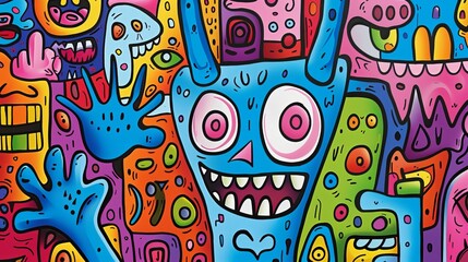 Fototapeta premium Colorful Monster Illustration