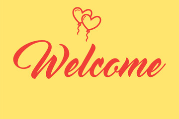 Vector Welcome hand written lettering