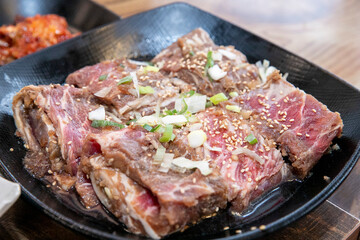 Korean bbq Marinated Grilled Beef Ribs