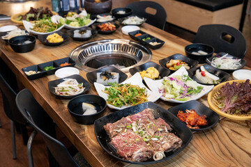 Korean bbq Marinated Grilled Beef Ribs