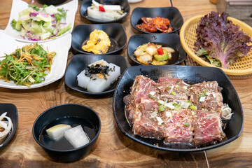 Korean bbq Marinated Grilled Beef Ribs