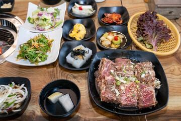 Korean bbq Marinated Grilled Beef Ribs