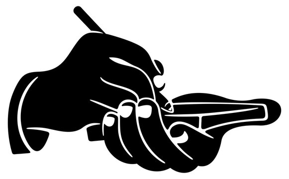 recommend clip art: Hands write with a pen on a notebook. Writing, notepad, diary, writer and journalist, illustration