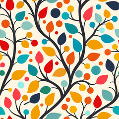 Seamless floral tile pattern illustration