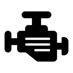 car engine glyph icon