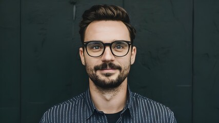 A man with pair of glasses who works part-time as a freelancer, side hustle.