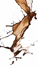 A simple illustration of a splash of Brown, a symbol of artistry. Dynamic on a clean white background.