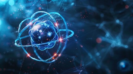 Obraz premium Atomic Structure Digital Illustration