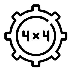 4x4 line icon © Nur Achmadi Yusuf