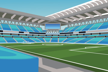 Soccer Football Stadium Colored Vector for Background © Hanum Creative