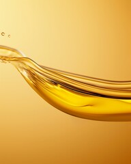 Golden Liquid Splash with Dynamic Droplets in an Abstract Design