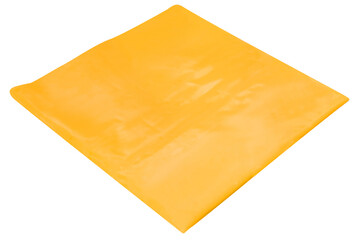 Cheese slices are an ingredient in food such as hamburgers isolate on white PNG File.