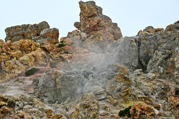 Fumarolen von Kalamos auf der Kykladen-Insel Milos (Griechenland) // fumarole field on Milos island...