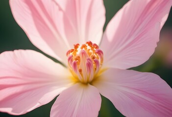 Fototapeta premium A mesmerizing macro shot of a beautiful, delicate pink flower