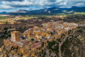 Obraz premium Aerial view of Aledo in Sierra Espuña, Region of Murcia, Spain