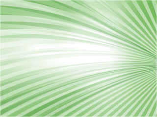 放射線状に広がるウェーブラインのアブストラクト背景_ライトグリーン