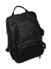 Fototapeta premium Backpack for camera isolated on white. Professional accessory