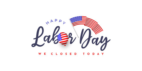 Labor day illustration template design